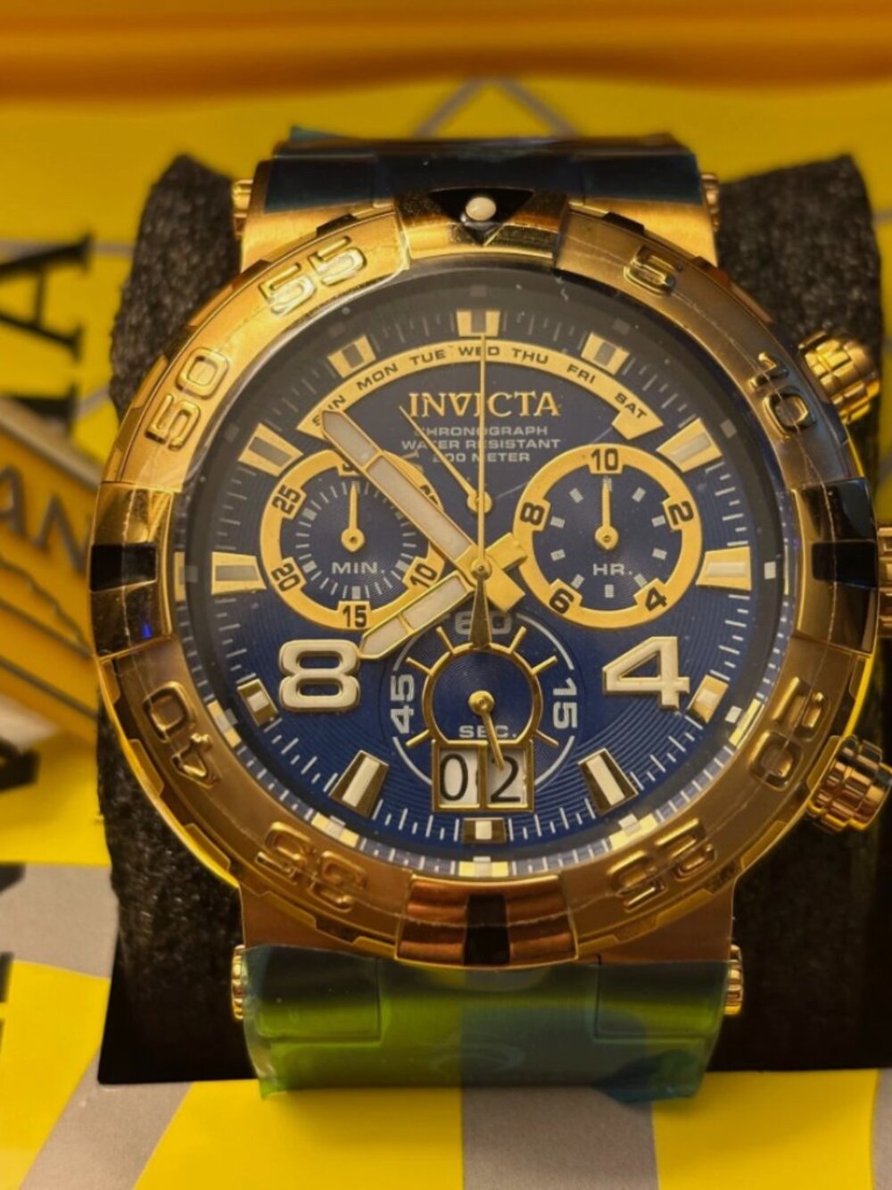 Invicta 29370 CEO One of One Subaqua Swiss Men's Watch Blue and Gold Limited.